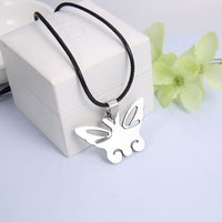 Men's Unisex Stainless Steel Leather Necklace Butterfly Animals L51