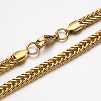 Stainless Steel Rope Chain Bracelet Lobster Gold 8.2" 210mm 6x3mm Z194