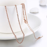 Rose Gold Plated Necklace 25" Inches Chain 1MM Lobster Clasp B328