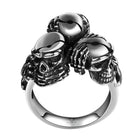 Stainless Steel Antique Gothic Biker Tribal Ring Black Men's Unisex Skull B182