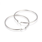 304 Stainless Steel Hoop Earrings Stainless Steel Color 45x43x2mm 1mm P172