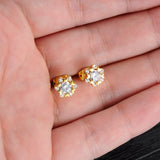 Gold Plated Earring  Flower AAA Cubic Zirconia Women's G207