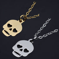 For Halloween Stainless Steel Pendant Necklace Lobster Skull Silver 16" Z600