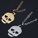 For Halloween Stainless Steel Pendant Necklace Lobster Skull Silver 16" Z600