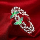 Sterling Silver Plated  Beads 7.5 Inches 14.8MM Hook  L102-5