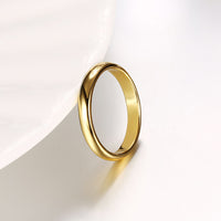 Gold Plated Band Wedding Plain Ring For Women B163