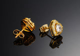 Gold Plated Earring  Heart AAA Cubic Zirconia Women's G198