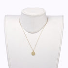 Rass Pendant Necklace Chain Stainless Steel Lobster Round Angel Gold 16.5 A282