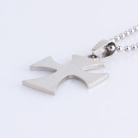 316L Stainless Steel Pendant  0.94X1.29 Inch Cross Bible Necklace 22" B87