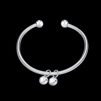 Sterling Silver Plated Bracelet Adjustable Size 3MM No Clasp L268