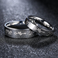 Stainless Steel Band Fashion Wedding Ring Men's Unisex B465