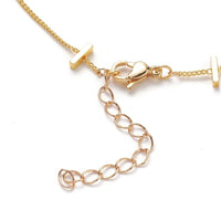 Twisted Chain Anklet Bracelet Rectangle Bead Stainless Steel Lobster Gold 10" Z3