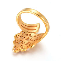 304 Stainless Steel Finger Rings Gold Size 7 17mm  A21