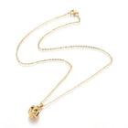 Stainless Steel Zirconia Pendant Necklace Chain Lobster Owl Gold 17.5" 1.5m A228