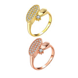 Rose Gold Plated Fashion Ring AAA Zirconia Women B246