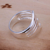 Sterling Silver Plated Plain Band Ring Size 8 B4