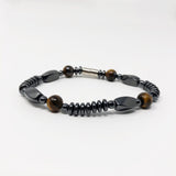 Hematite Magnetic Bracelet Mens Womens Unisex Tiger Eye Black X40