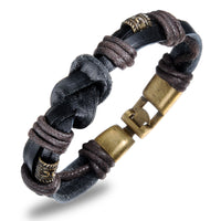 Genuine Cow Leather Bracelet Black Brown  Unisex  Hook Clasp  G316