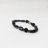 Hematite Magnetic Bracelet Mens Womens Unisex Tiger Eye Black X40