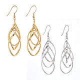 Stainless Steel Dangle Chandelier Earrings Drop Gold Silver 72X75mm P158