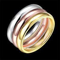 Stainless Steel Band Wedding Set Ring  Womens Unisex B432