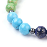 Chakra Jewelry Gemstone Stretch Bracelets Round Chakra Beaded Bracelets P535