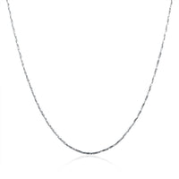 Platinum Plated Necklace Chain 20 Inches 1MM Lobster Clasp B309