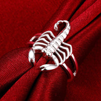 Sterling Silver Plated Fashion Ring Women Scorpion B383