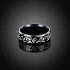Stainless Steel Band Wedding Ring Black Men's Unisex B455