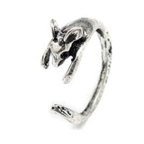 Alloy Cuff Ring Mouse Adjustable Antique Silver Size 6 Adjustable 16mm P427
