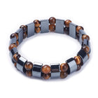 Energy Healing Stretch Bracelet Natural Stone Hematite Tiger Eye Unisex Z54