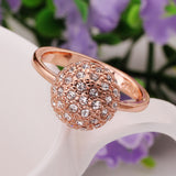 Rose Gold Zirconia Band Ring Size 8 B104