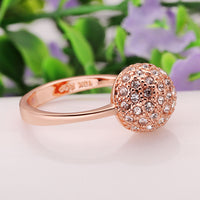 Rose Gold Zirconia Band Ring Size 8 B104