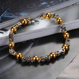 Men's Unisex Stainless Steel Gold Bracelet G39