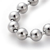 Stainless Steel Ball Chain Beads Bracelet Silver Color 8.4" 10mm P274