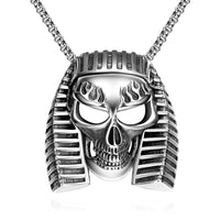 Stainless Steel Necklace Pendant Egypt Pharaoh Biker 23" 3.5MM Lobster B213