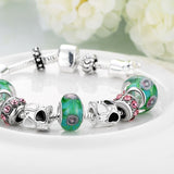 Sterling Silver European Beads Magnetic 8 Inches 2.7MM Bracelet L127