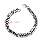 Stainless Steel Bracelet 8 Inches 7MM Lobster L418