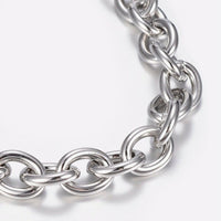 304 Stainless Steel Chain Bracelet Lobster Clasp Stainless Steel 7.8 8x2mm P285