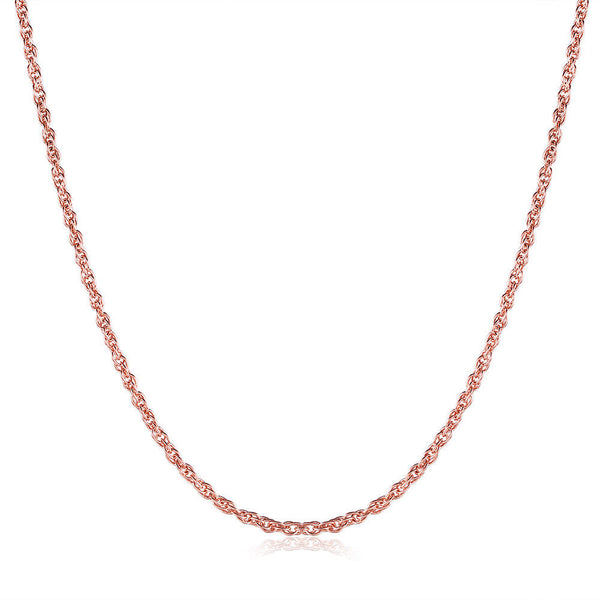 Rose Gold Plated Necklace 25" Inches Chain 1MM Lobster Clasp B328