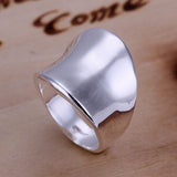 Sterling Silver Plated Plain Band Ring Size 8 B7