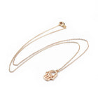 Gold P Pendant Necklace Stainless Steel Jump Rings Hamsa Gold 17" 1.5mm A278