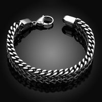 Stainless Steel Bracelet  8.5 Inches 12MM Lobster  L421