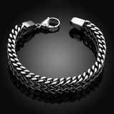 Stainless Steel Bracelet  8.5 Inches 12MM Lobster  L421