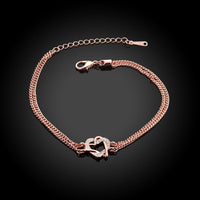 Rose Gold Plated Bracelet Lobster 7.5 Inches 13MM L160