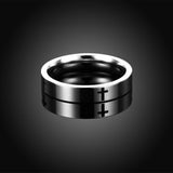 Stainless Steel Band Wedding Ring Black Men's Unisex Cross B449