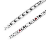 Stainless Steel Panther Chain Watch Bracelet Watch Clasp Silver Color 7.8"  A134