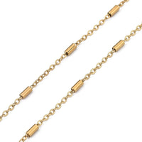 Stainless Steel Pendant Necklace Brass Moon Charm Gold 17.91 inches 45.5cm Z523