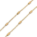 Stainless Steel Pendant Necklace Brass Moon Charm Gold 17.91 inches 45.5cm Z523