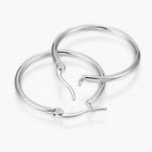 304 Stainless Steel Hoop Earrings Stainless Steel 51x49x2mm pin 1x0.8mm P356